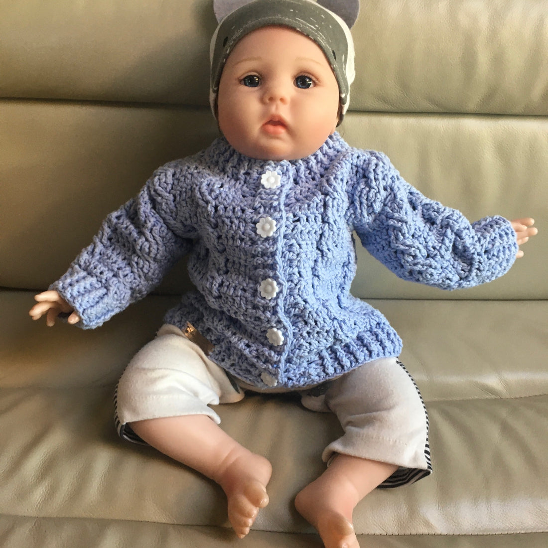 Lola Crochet Baby Sweater Crochet Pattern Baby to 2 Years – Lisa's ...