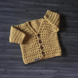 Sam Crochet Cardigan & Hat Pattern PDF | Baby to 10 Years | English