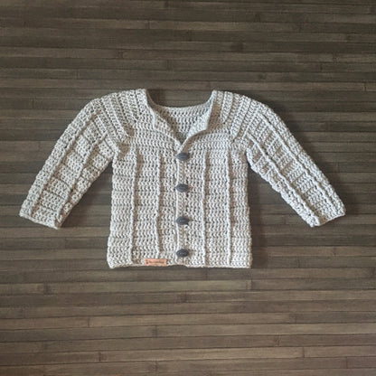 stirling crochet baby cardigan