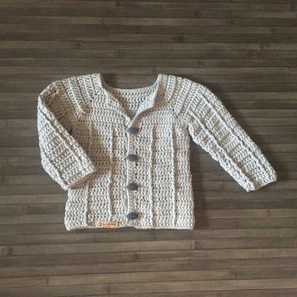 Crochet Pattern Stirling Crochet Baby Cardigan 0-3 Months