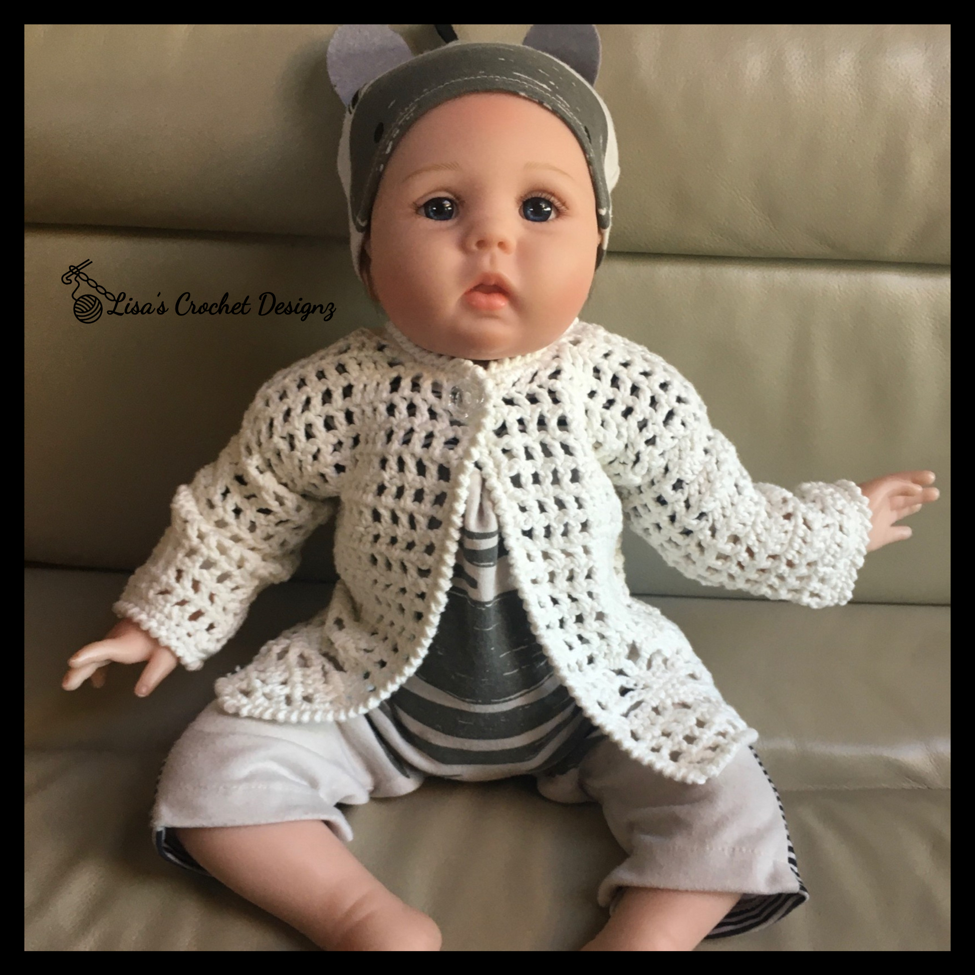 Summer Crochet Baby Sweater Crochet Pattern Newborn to 3 Months