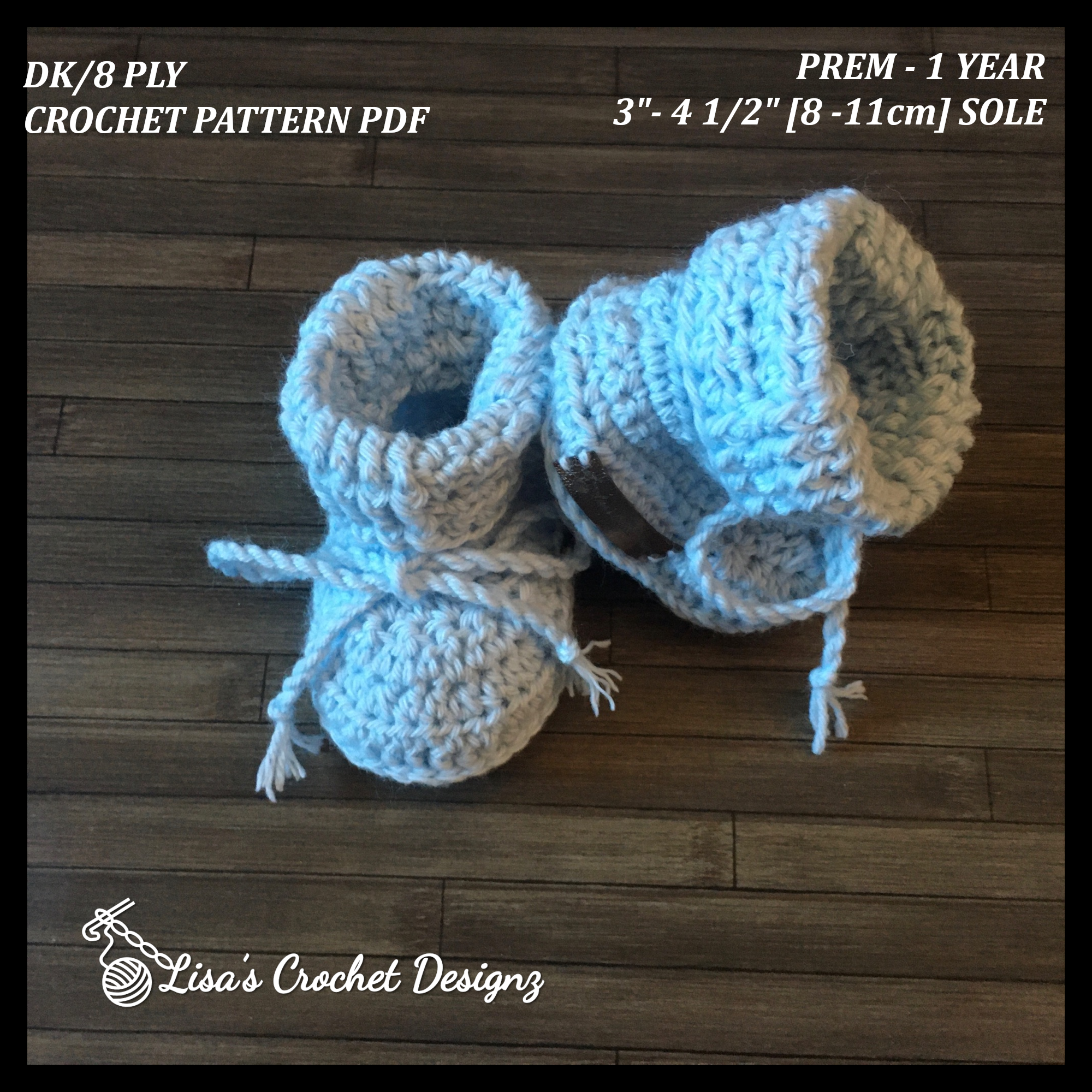 Zeb Crochet Baby Booties | Crochet Pattern PDF | English