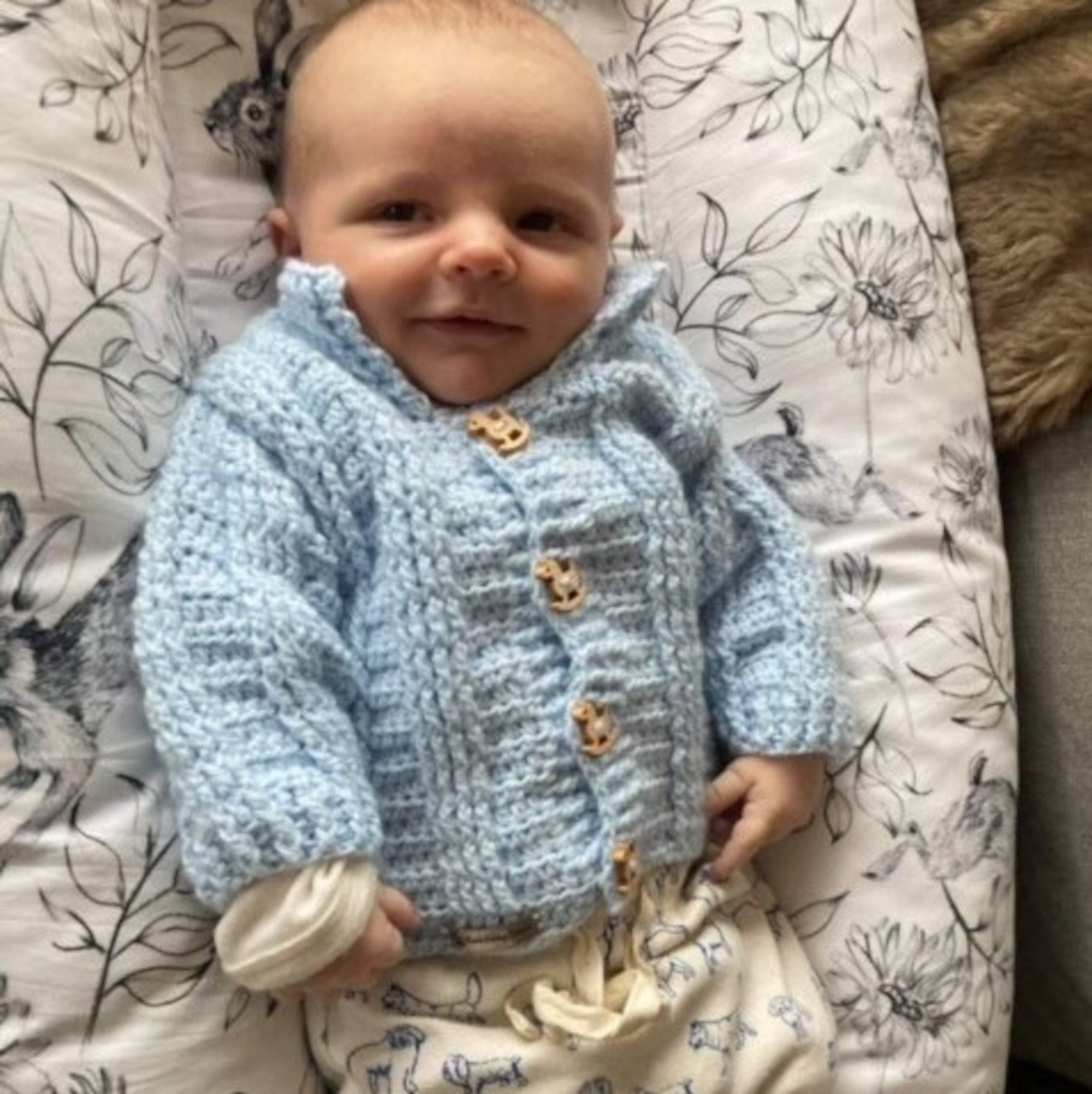 Crochet baby cardigan sale